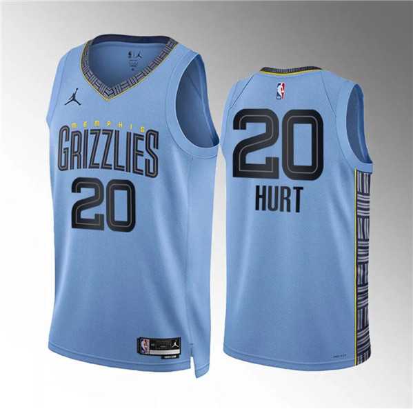 Mens Memphis Grizzlies #20 Matthew Hurt Blue Statement Edition Stitched Jersey Dzhi->->NBA Jersey